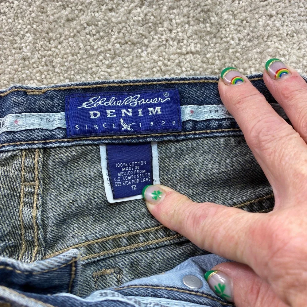 Eddie Bauer Denim Jeans Mens 12 30x30 Blue Straight Leg 100% Cotton Classic Wash